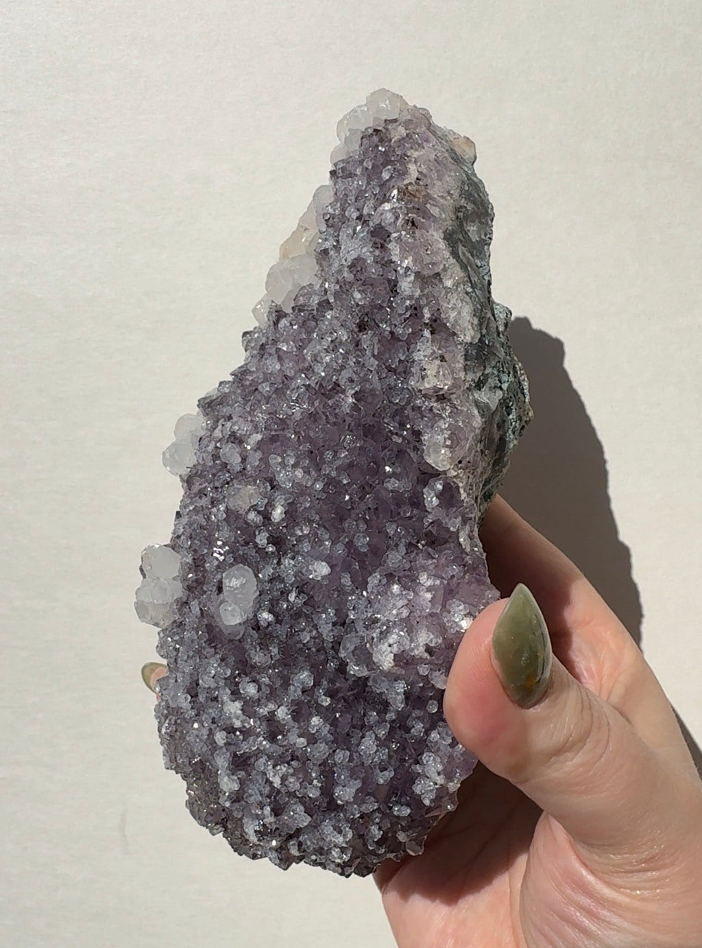 Purple Amethyst with Calcite