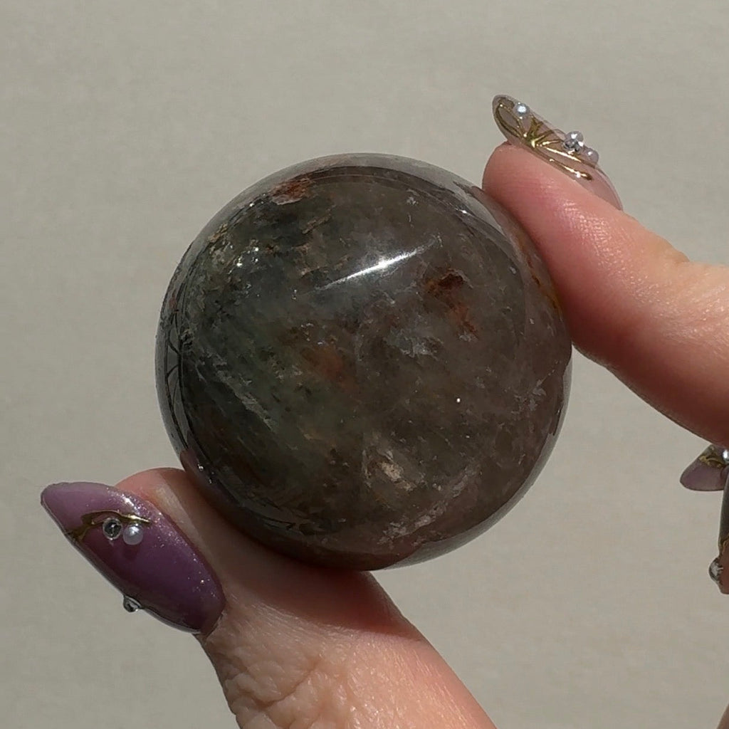 Lodolite Quartz Sphere | B