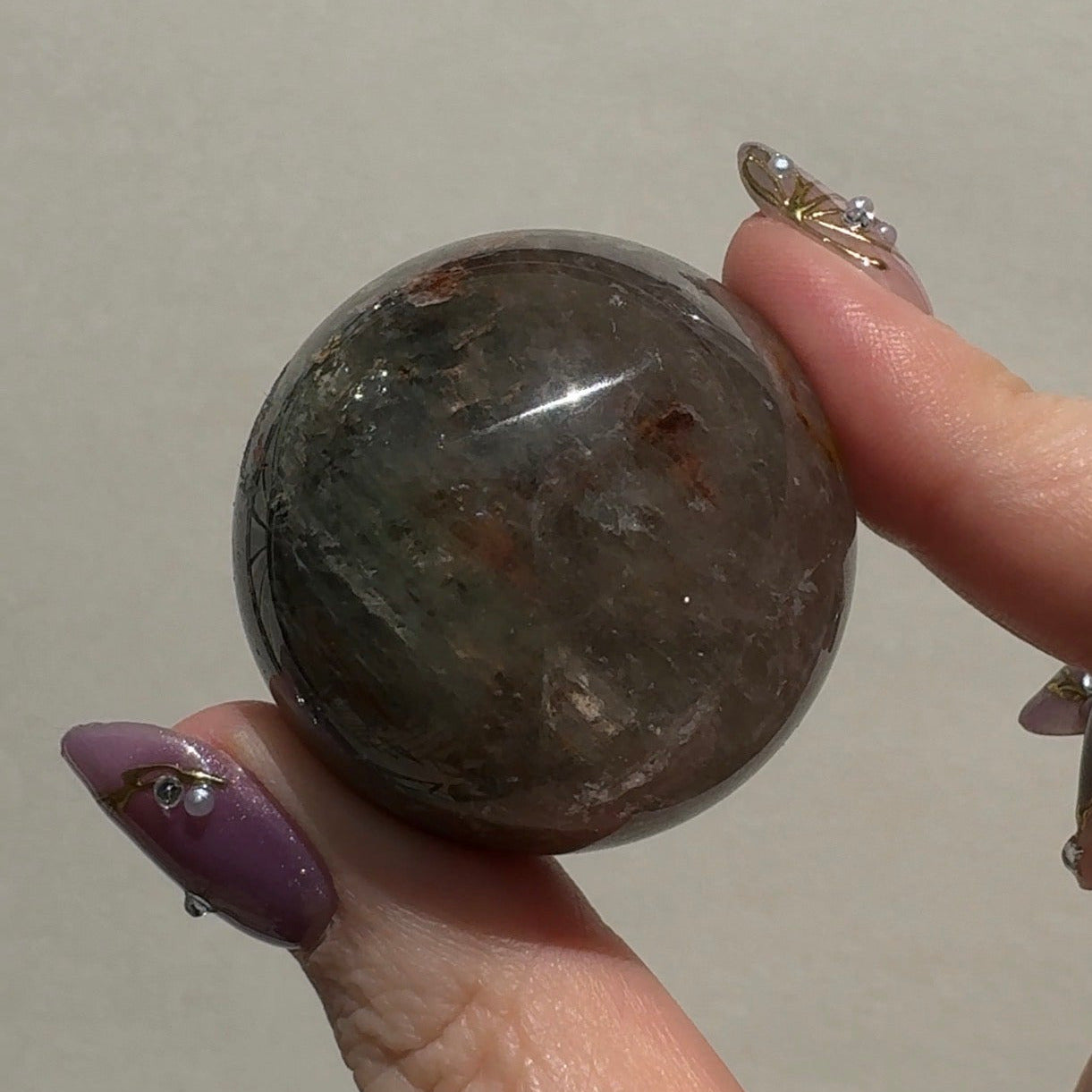 Lodolite Quartz Sphere | B