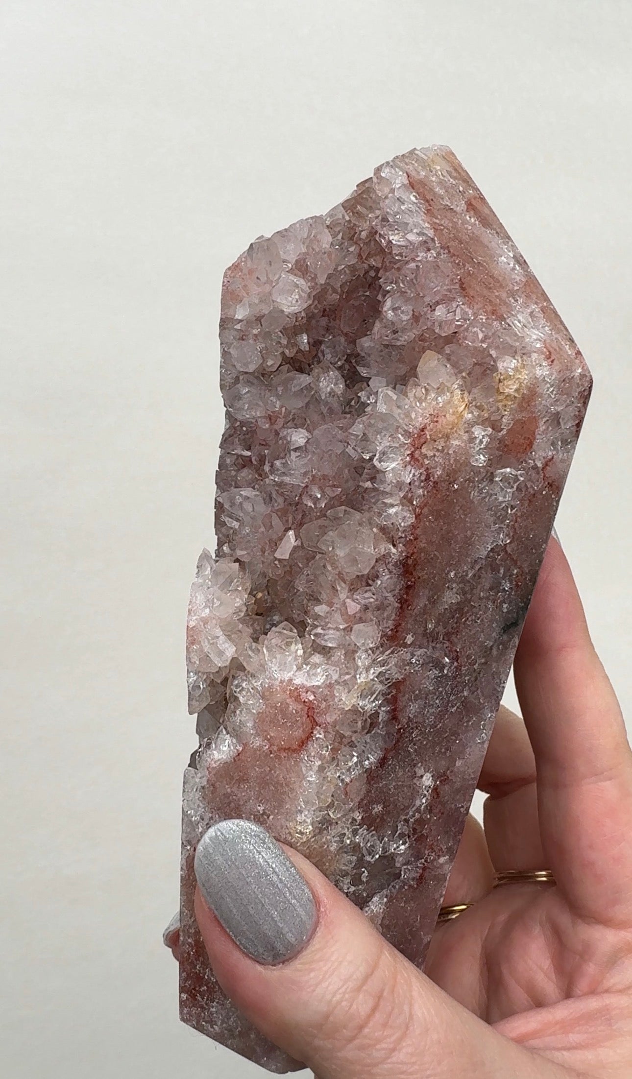 XL High Quality Druzy Pink Amethyst Tower