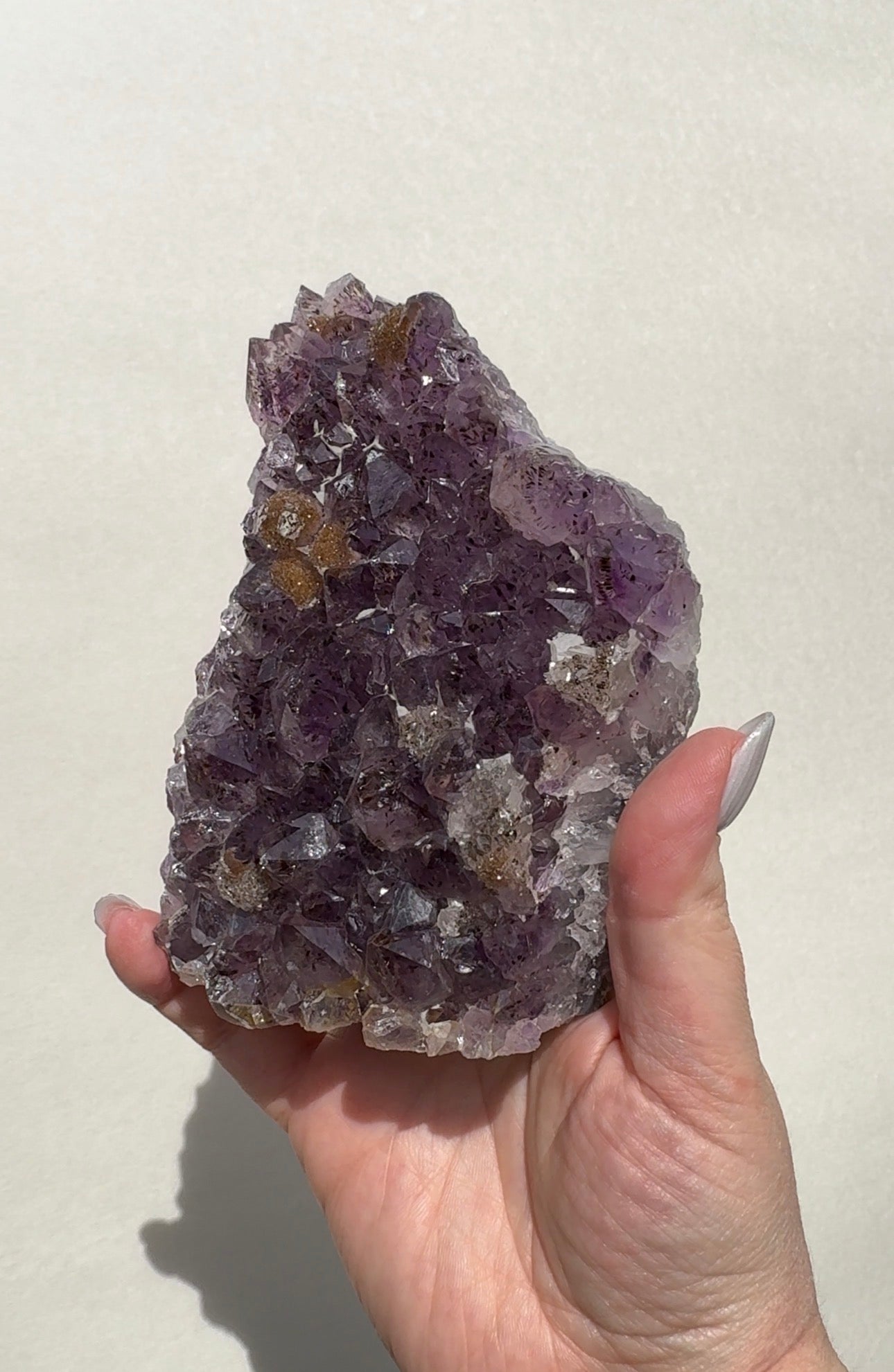 Druzy Purple Amethyst with Calcite