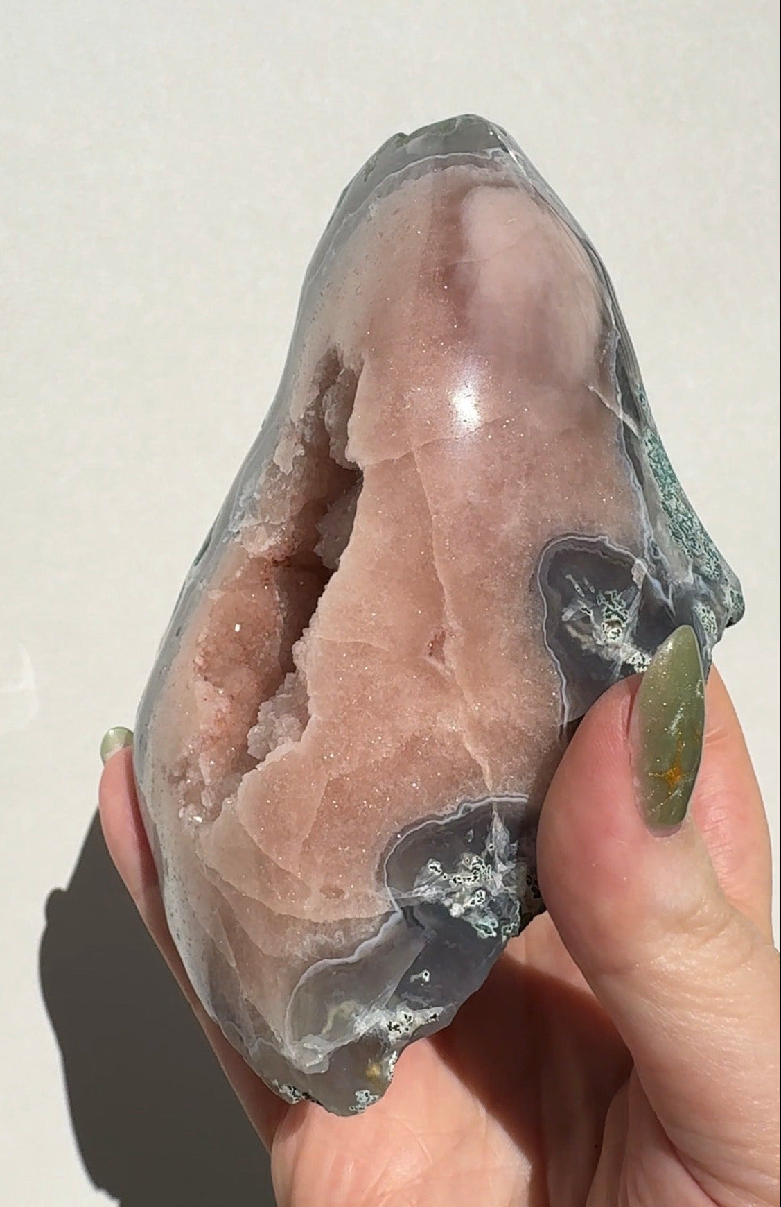 Druzy Pink Agate Freeform