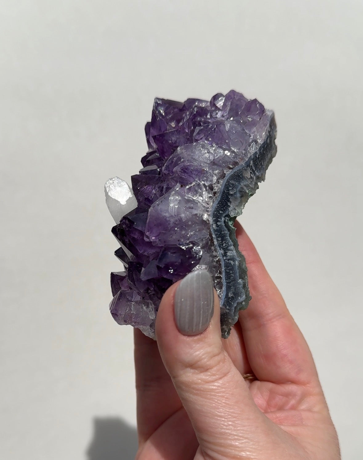 Purple Amethyst with Sugar Calcite Freeform