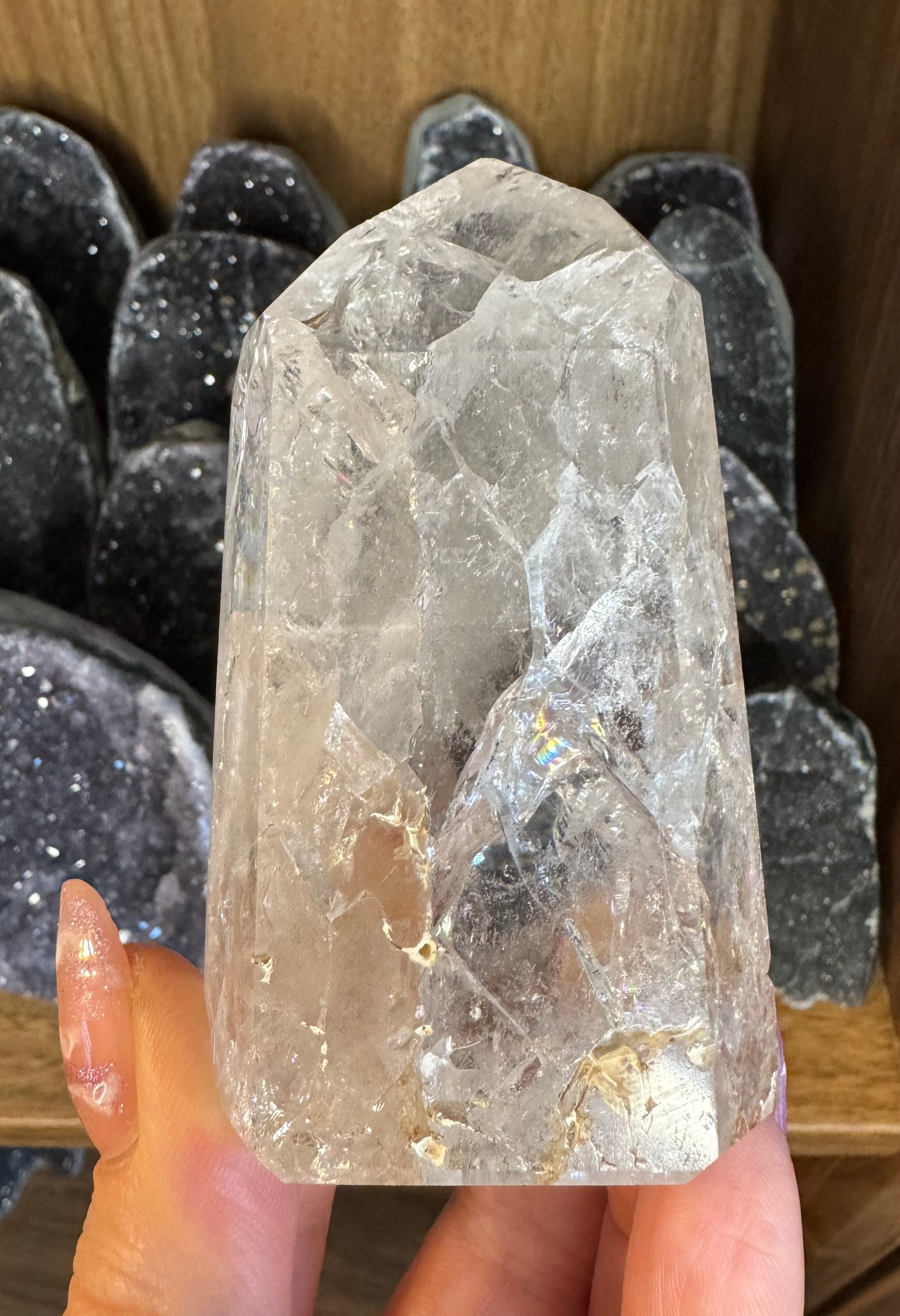 Crackle Quartz Mini Towers