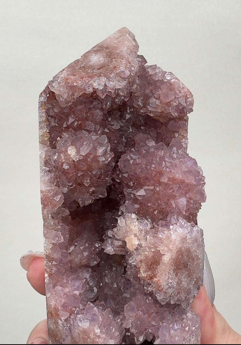 High Quality Druzy Pink Amethyst Tower