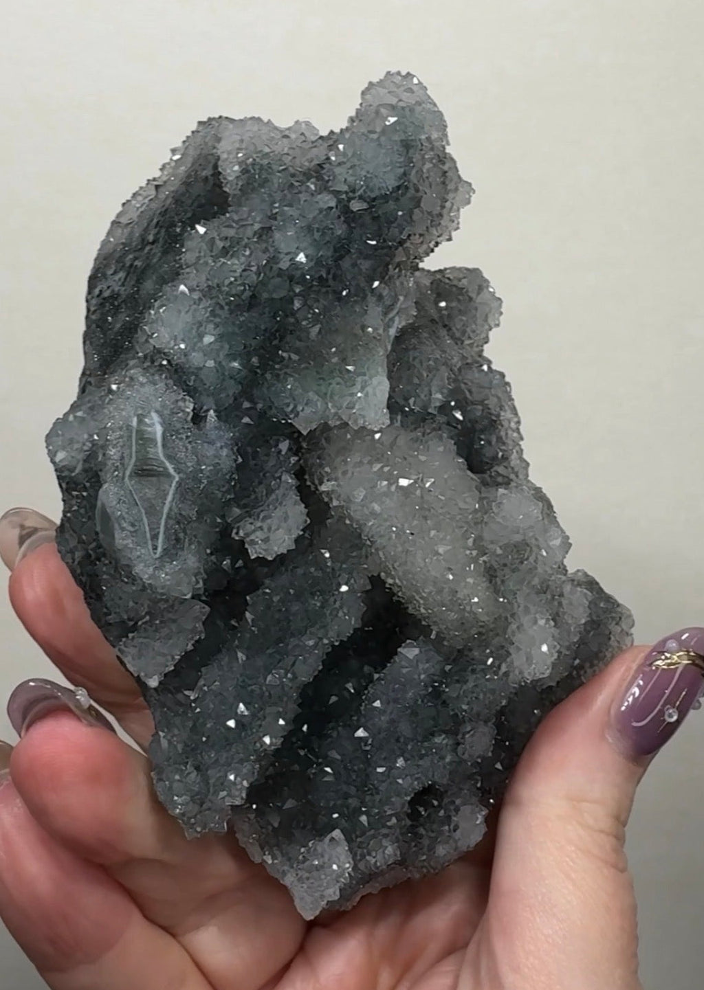 Black Chalcedony with Apophyllite| BDD