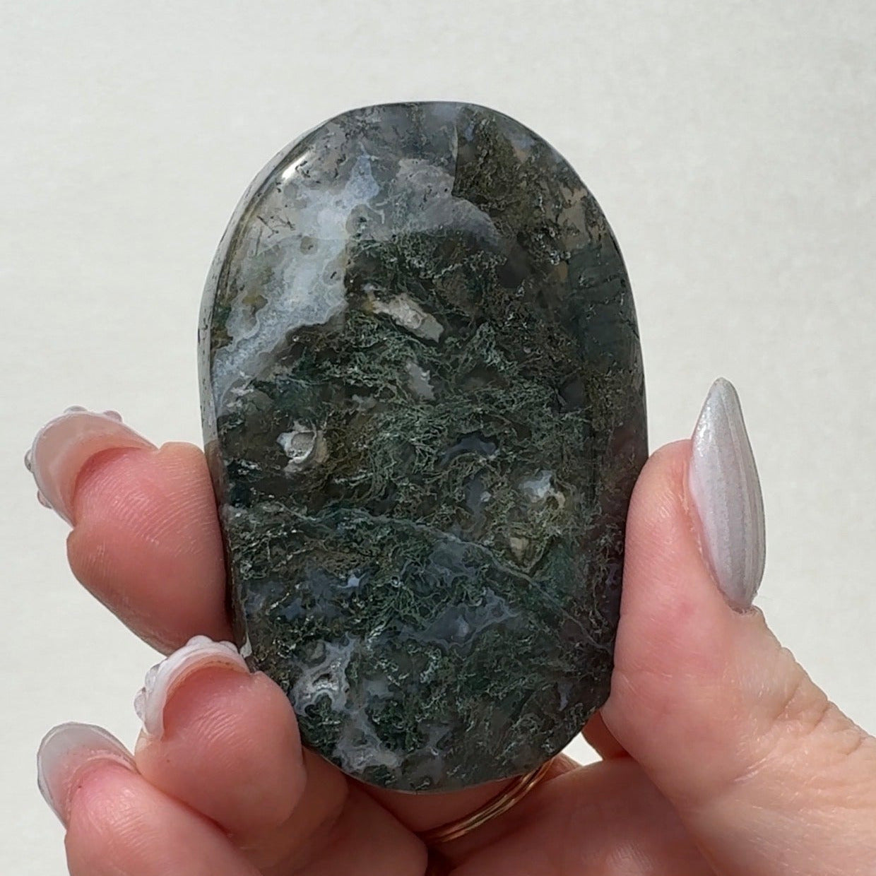 Moss Agate Palmstone | B