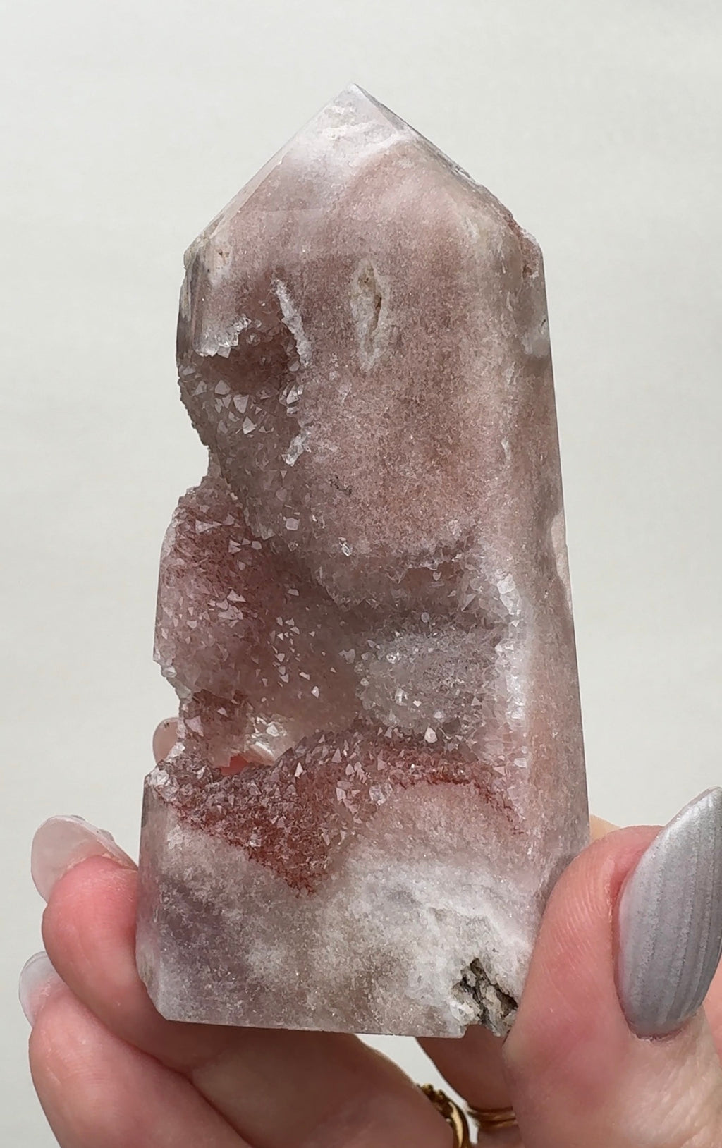 High Quality Druzy Pink Amethyst Tower
