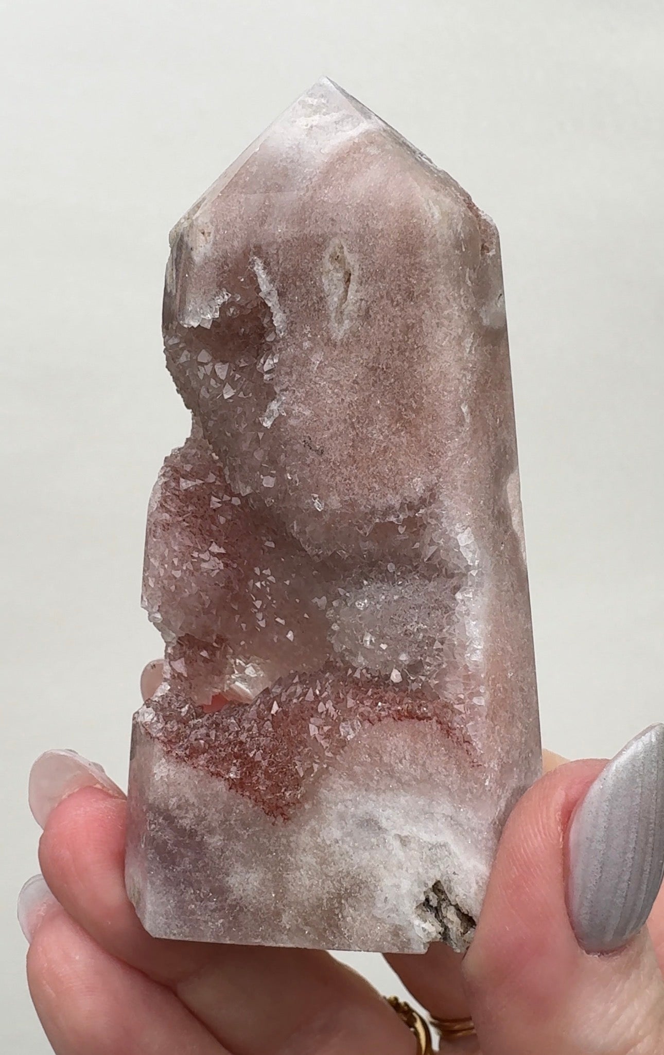 High Quality Druzy Pink Amethyst Tower