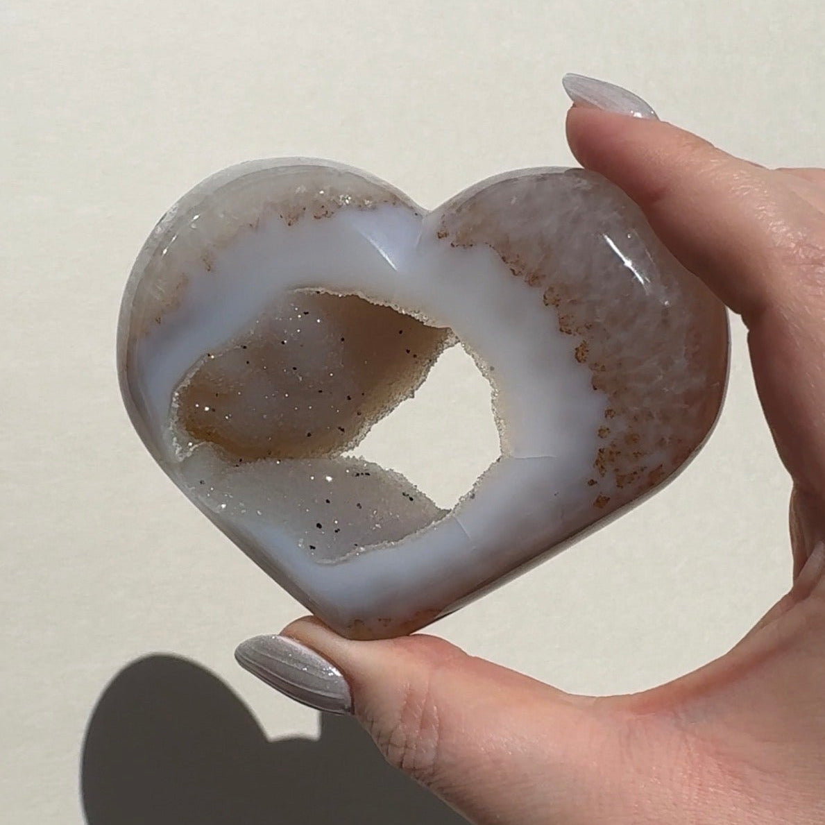 Druzy Agate Heart