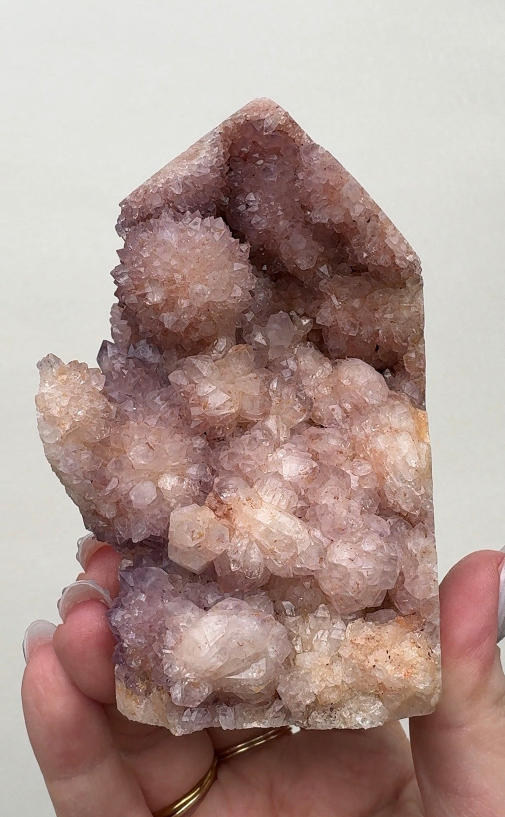 High Quality Druzy Pink Amethyst Tower