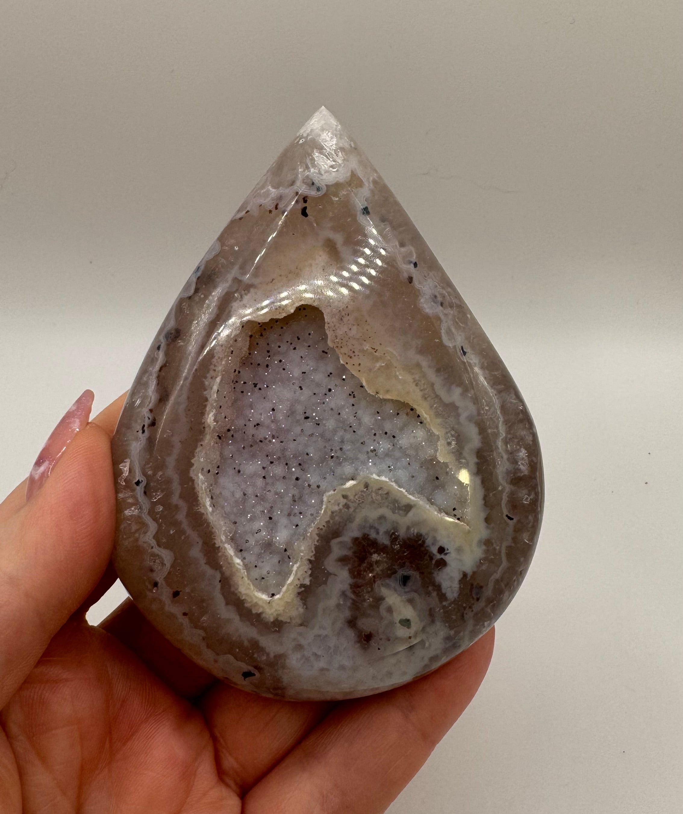 HQ Druzy Teardrop Agate