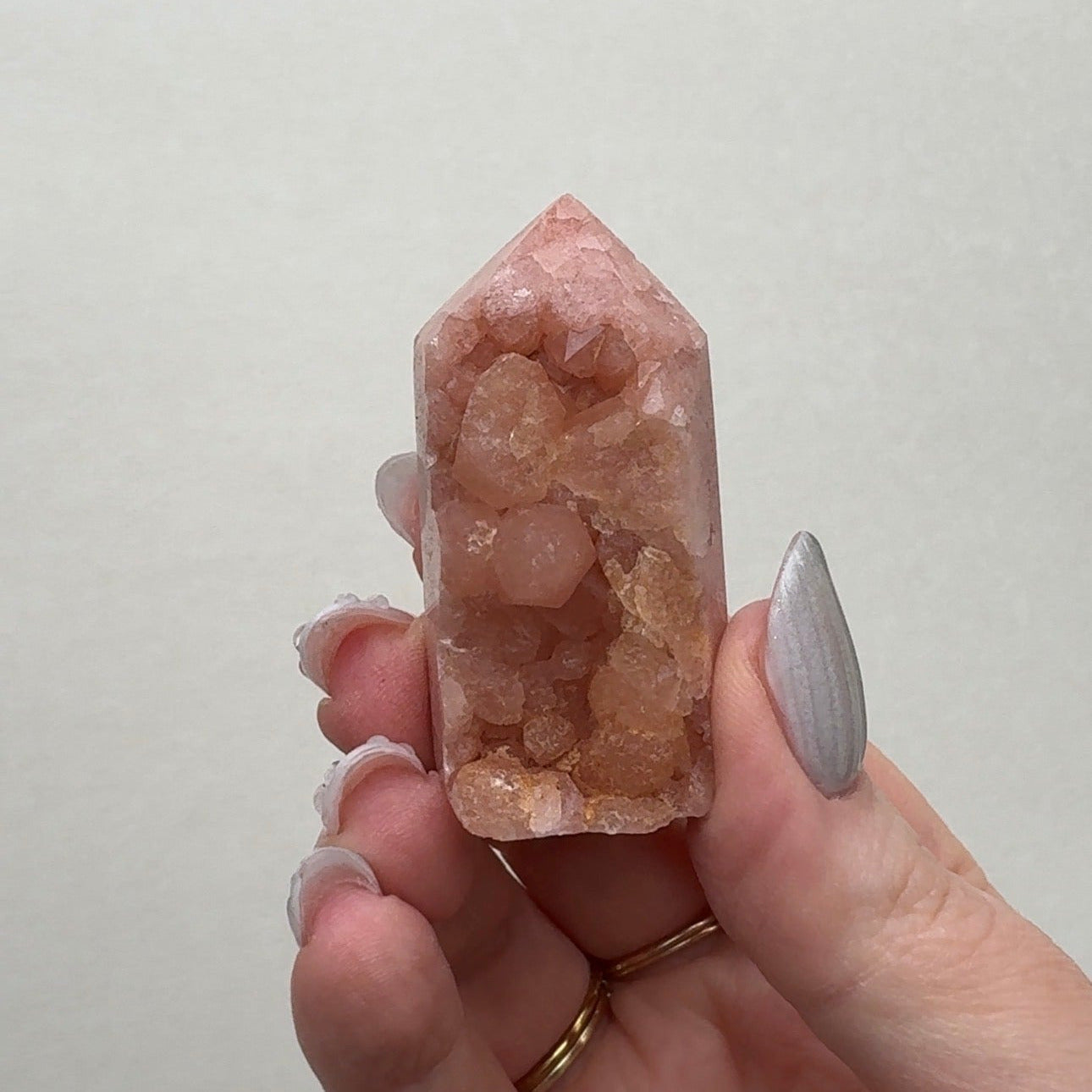 High Quality Druzy Pink Amethyst Tower