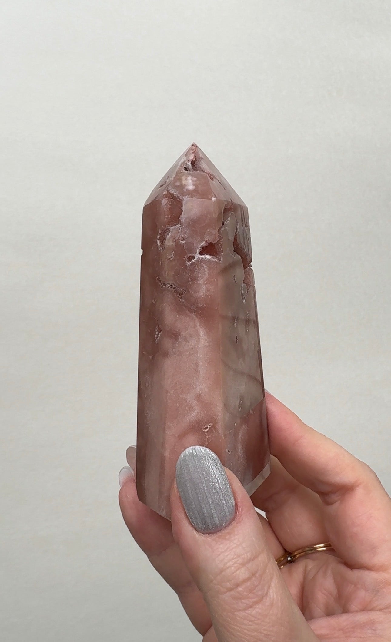 High Quality Druzy Pink Amethyst Tower