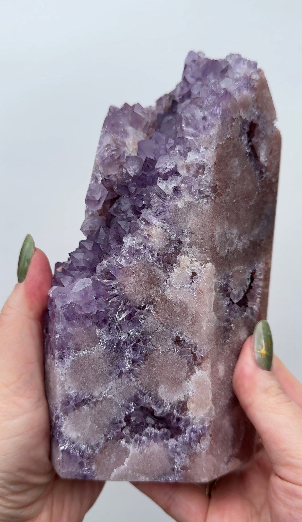 XL High Quality Druzy Pink Amethyst Tower