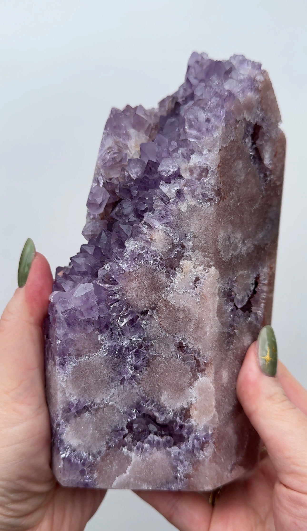 XL High Quality Druzy Pink Amethyst Tower