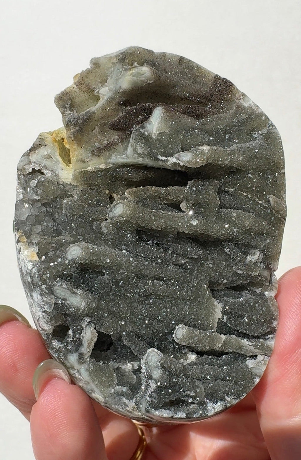 Green Amethyst Half Sphere Cutbase