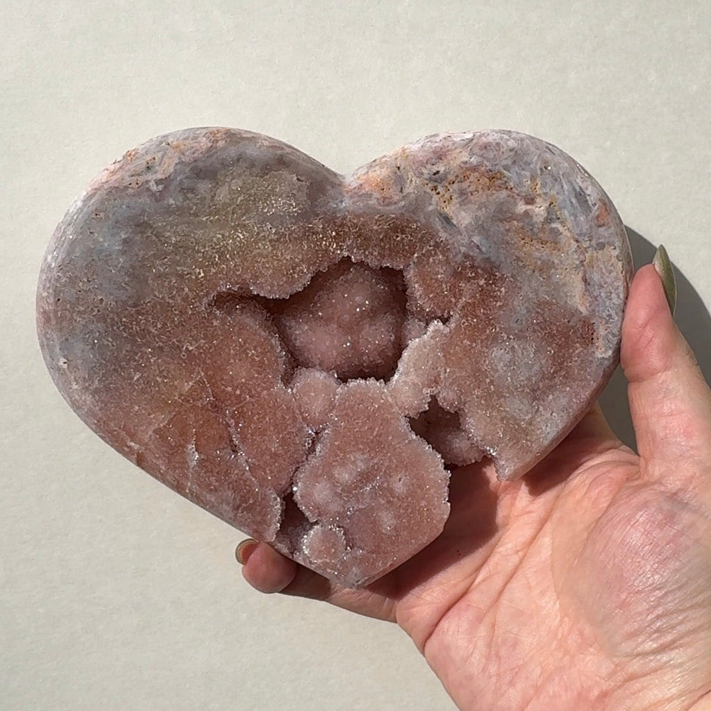 Druzy Pink Amethyst Heart