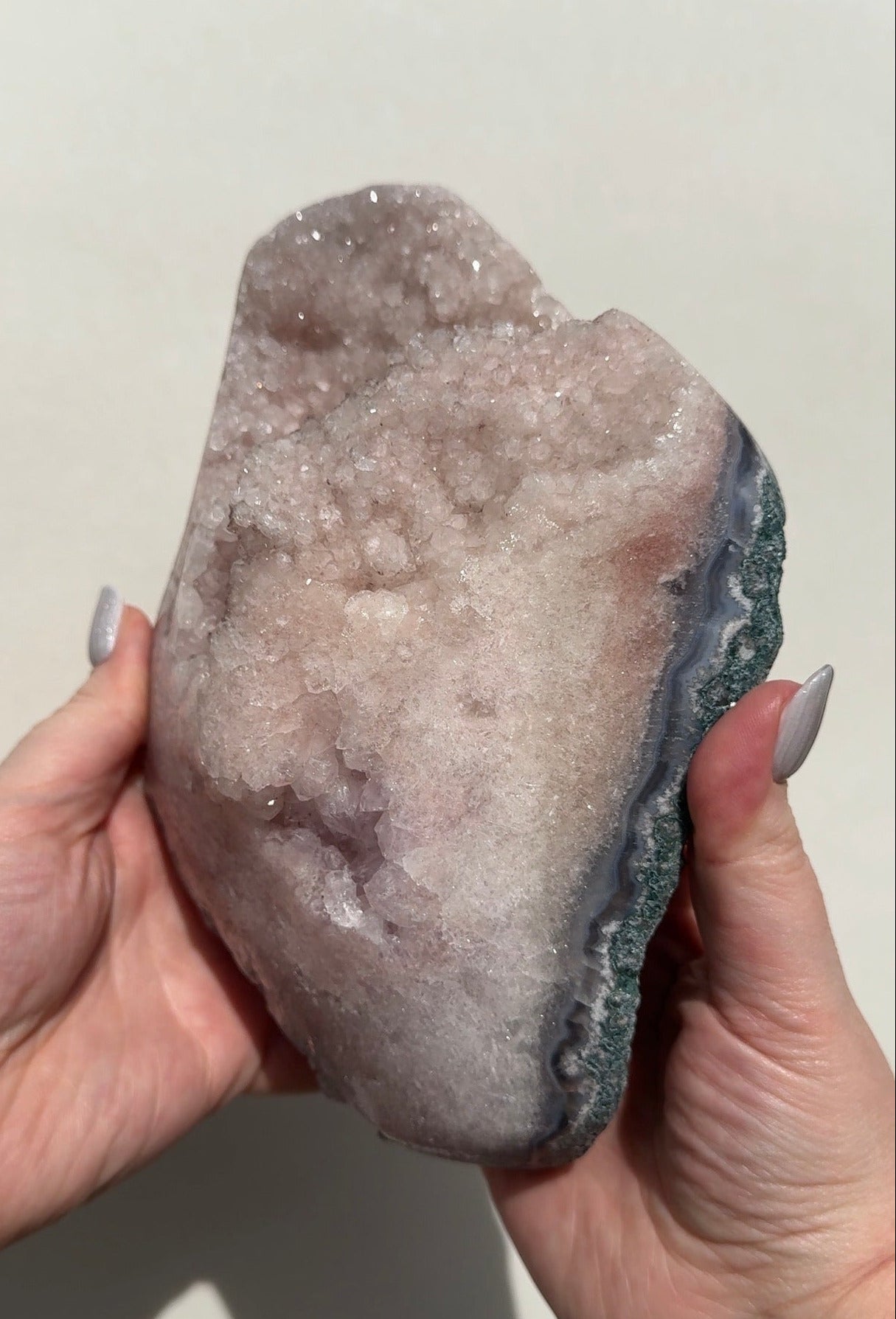 XL Druzy Pink Amethyst Freeform