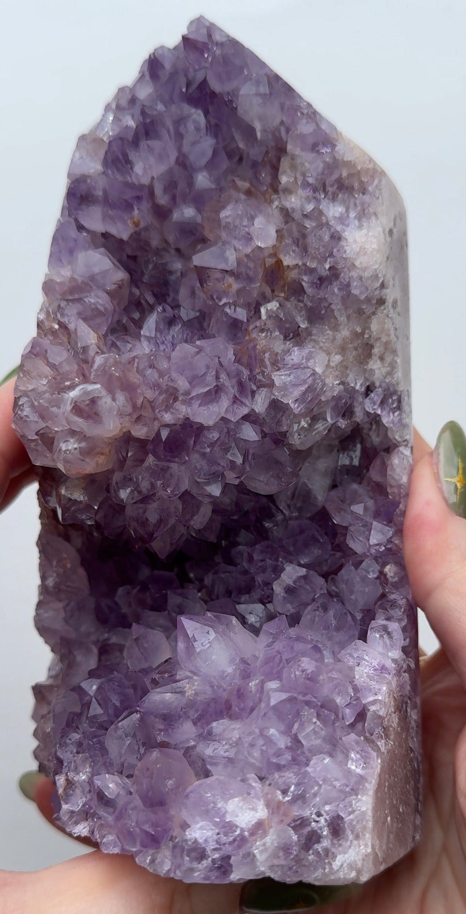 High Quality Druzy Pink Amethyst Tower