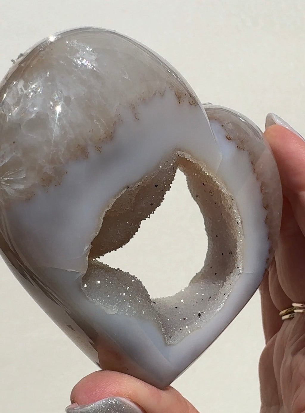 Druzy Agate Heart