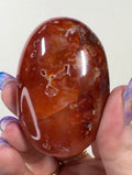 Pink Carnelian Palmstone | PSC6
