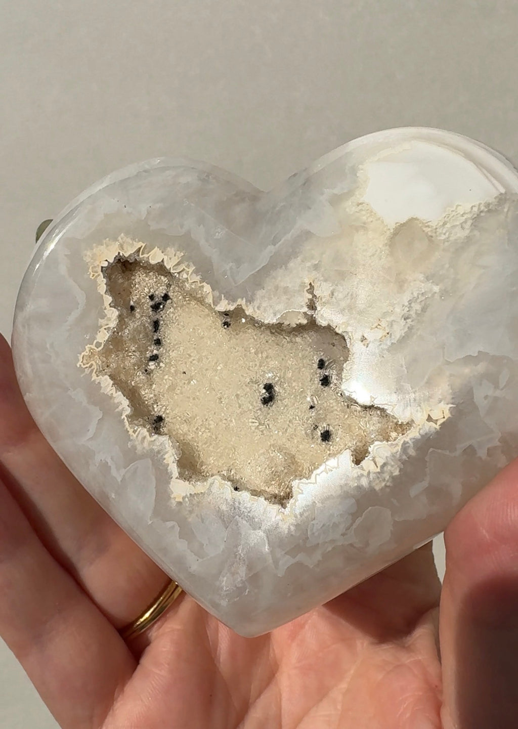Druzy Agate Heart