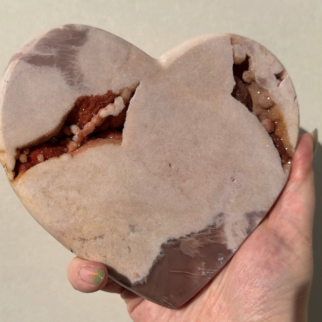 Druzy Pink Amethyst Heart