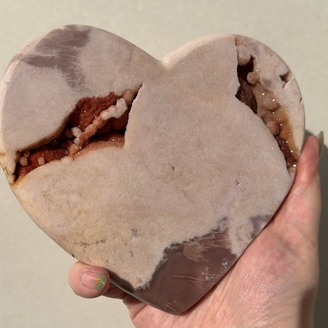 Druzy Pink Amethyst Heart