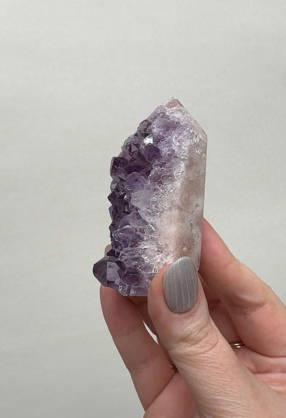 High Quality Druzy Pink Amethyst Tower