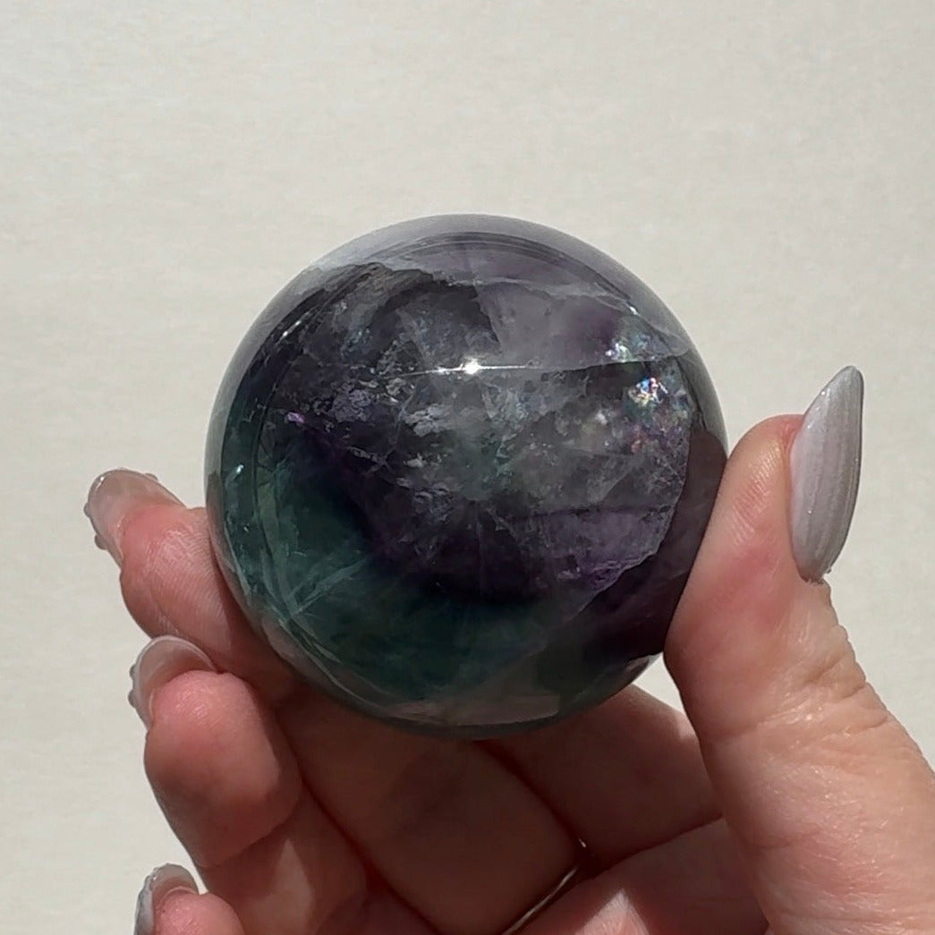 Rainbow Fluorite Sphere | B