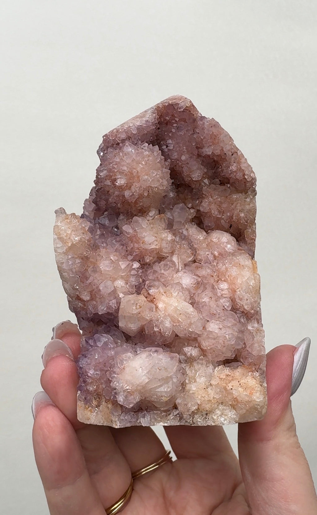 High Quality Druzy Pink Amethyst Tower