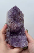 High Quality Druzy Pink Amethyst Tower
