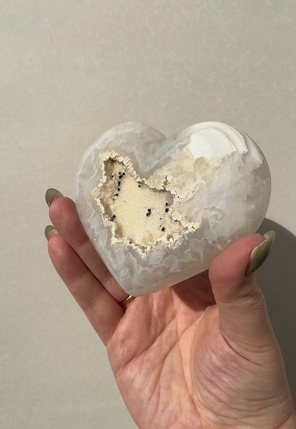 Druzy Agate Heart
