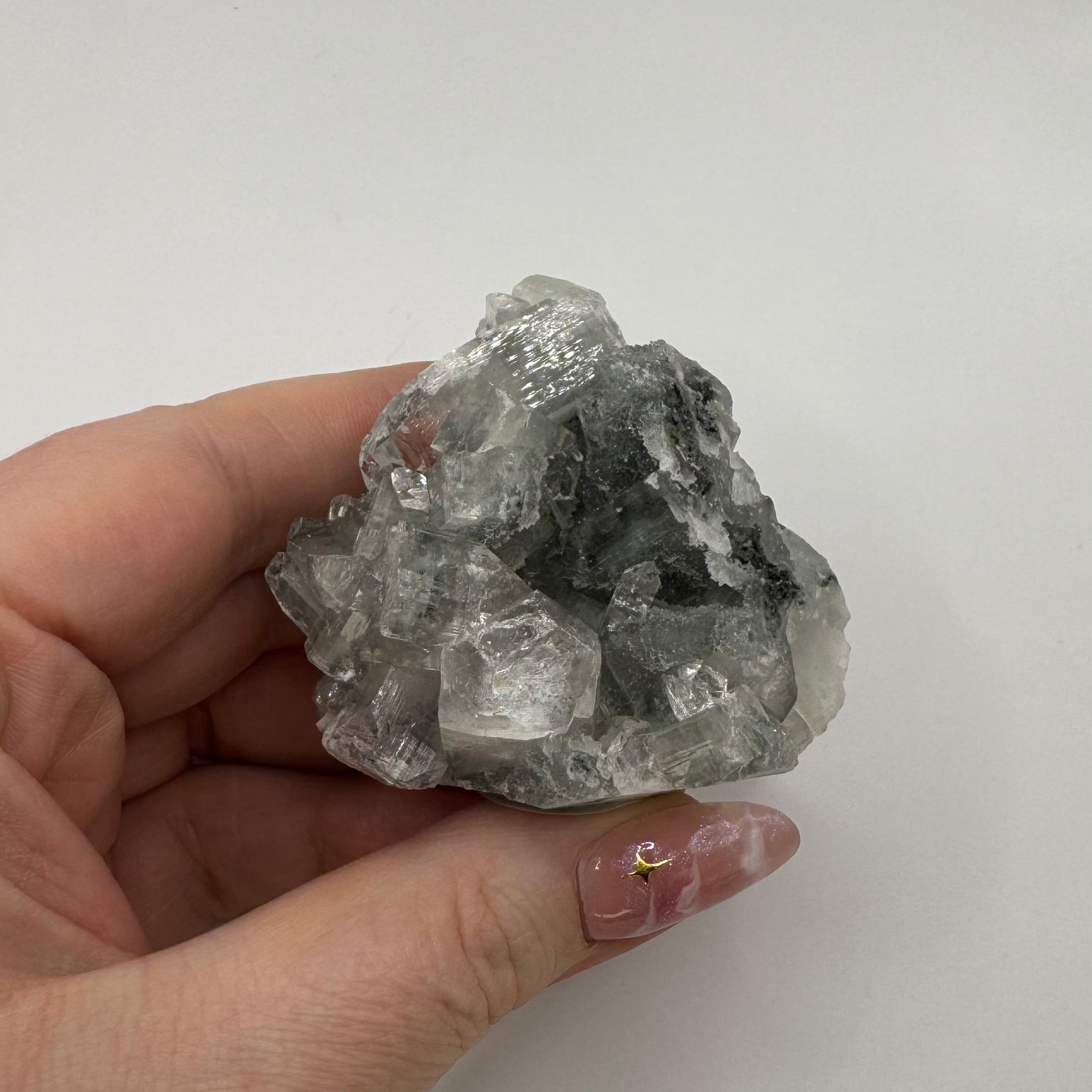 Black Chalcedony with Apophyllite