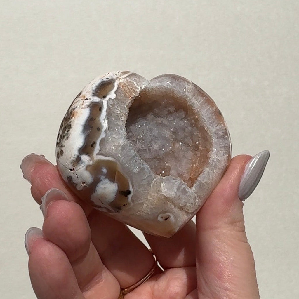 Druzy Agate Heart