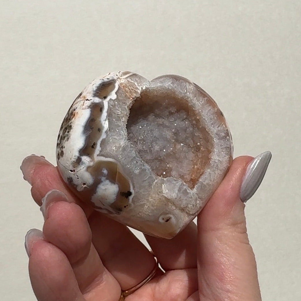 Druzy Agate Heart