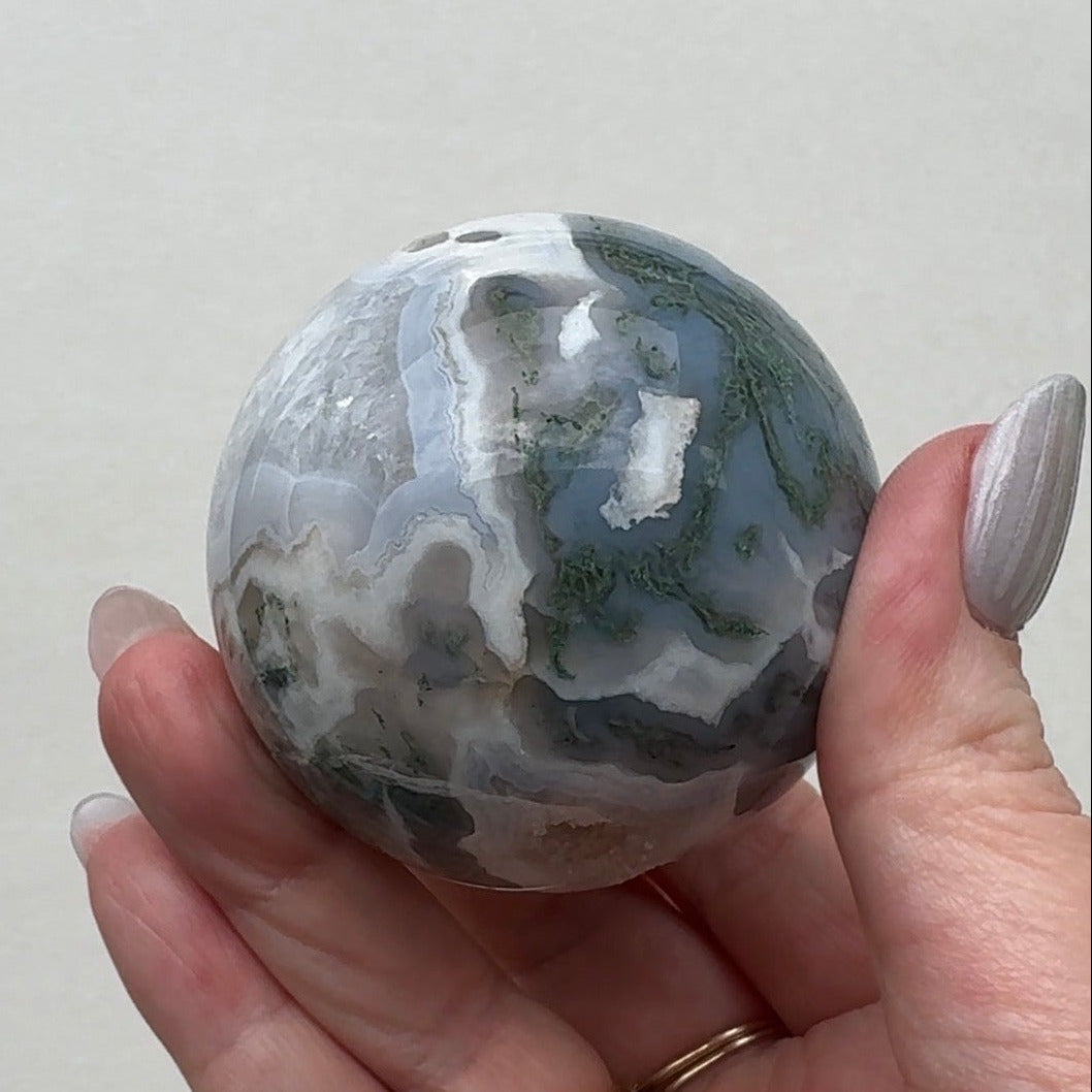 Moss Agate Sphere | E