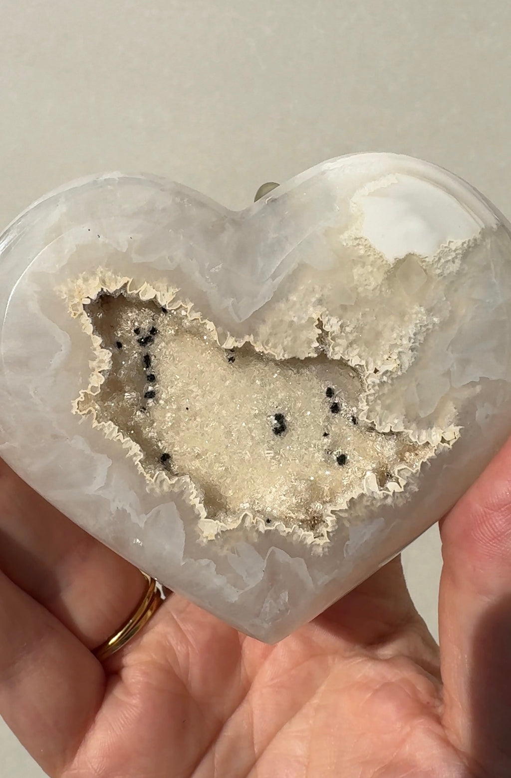 Druzy Agate Heart