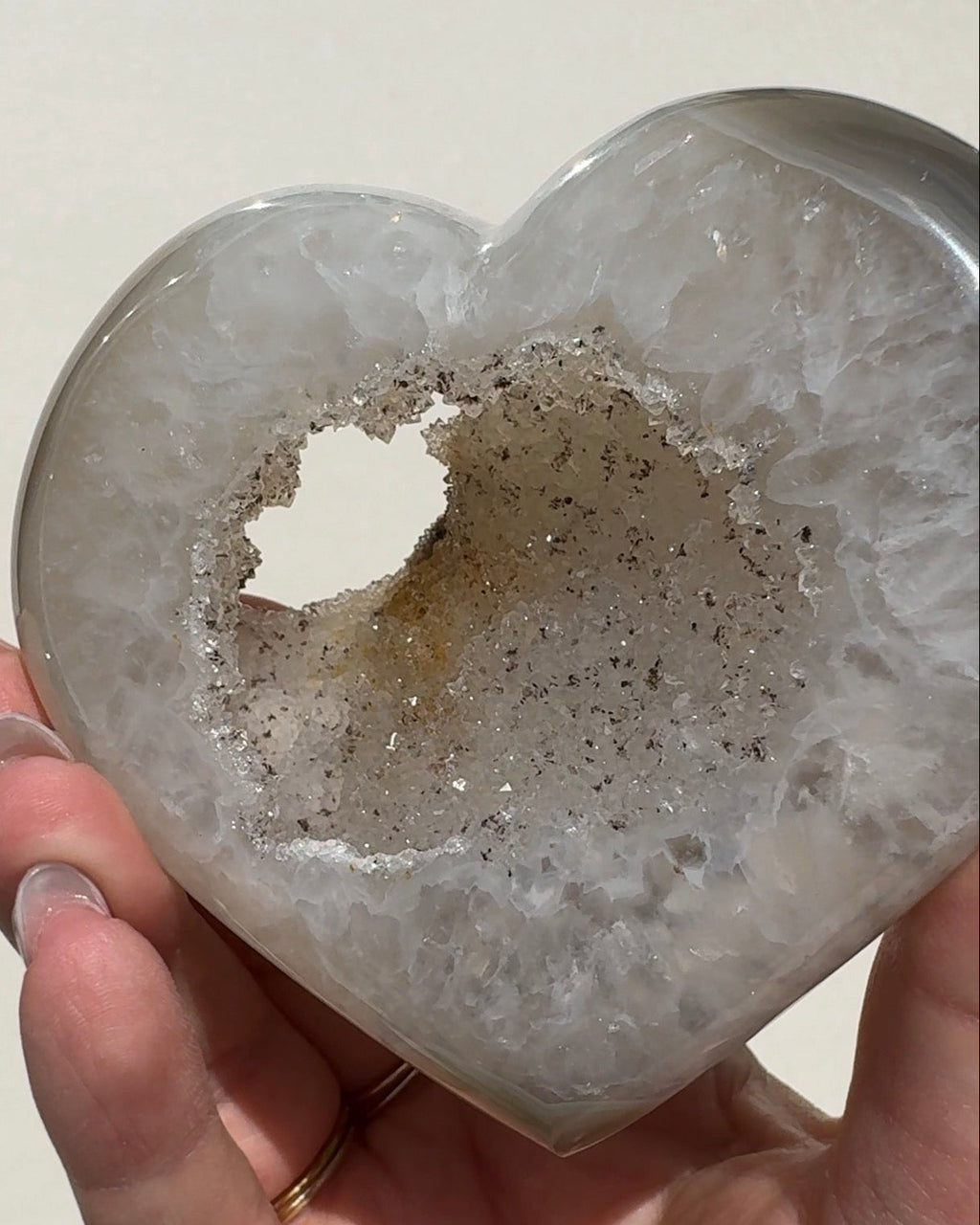 Druzy Agate Heart