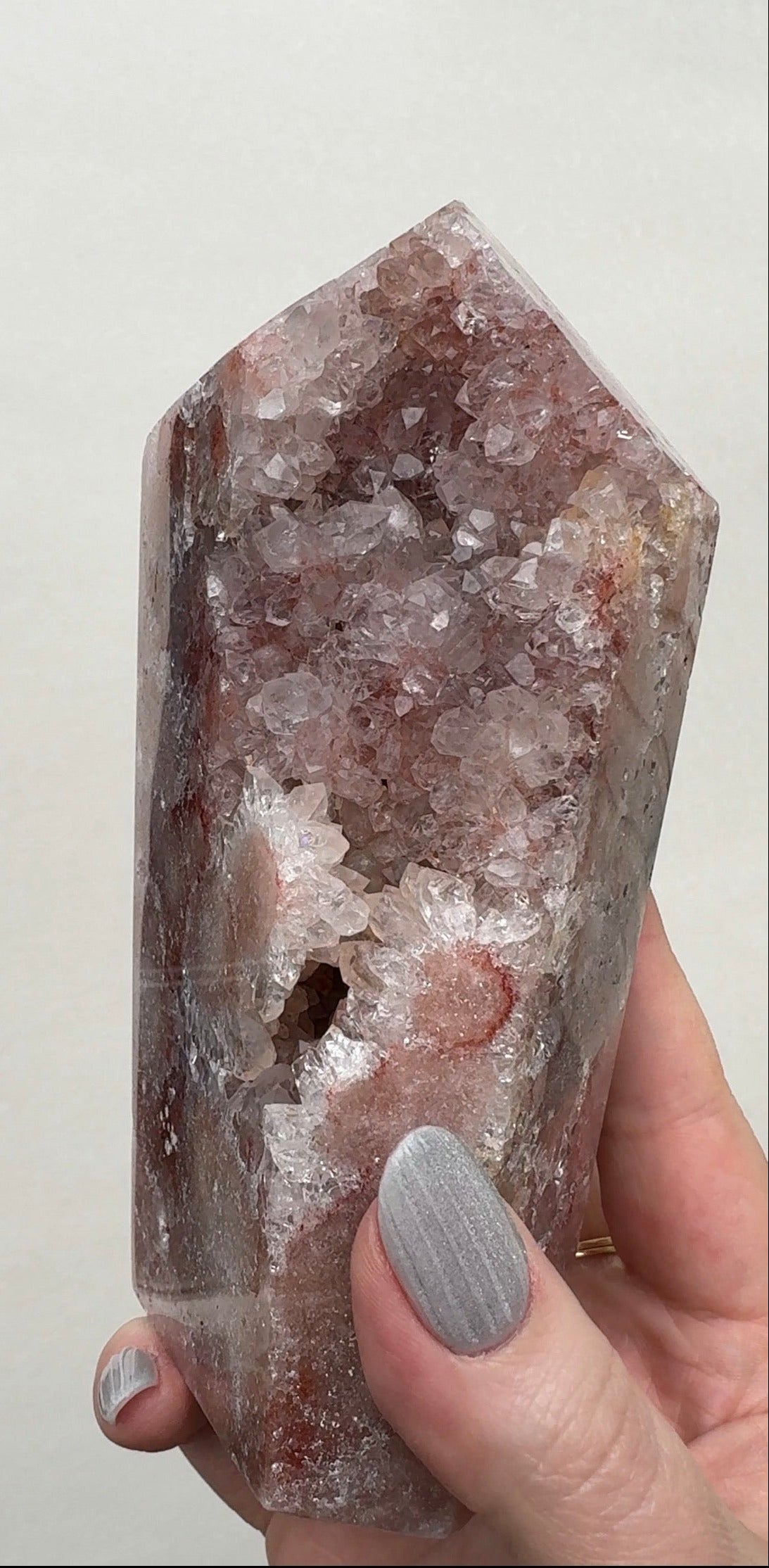 XL High Quality Druzy Pink Amethyst Tower