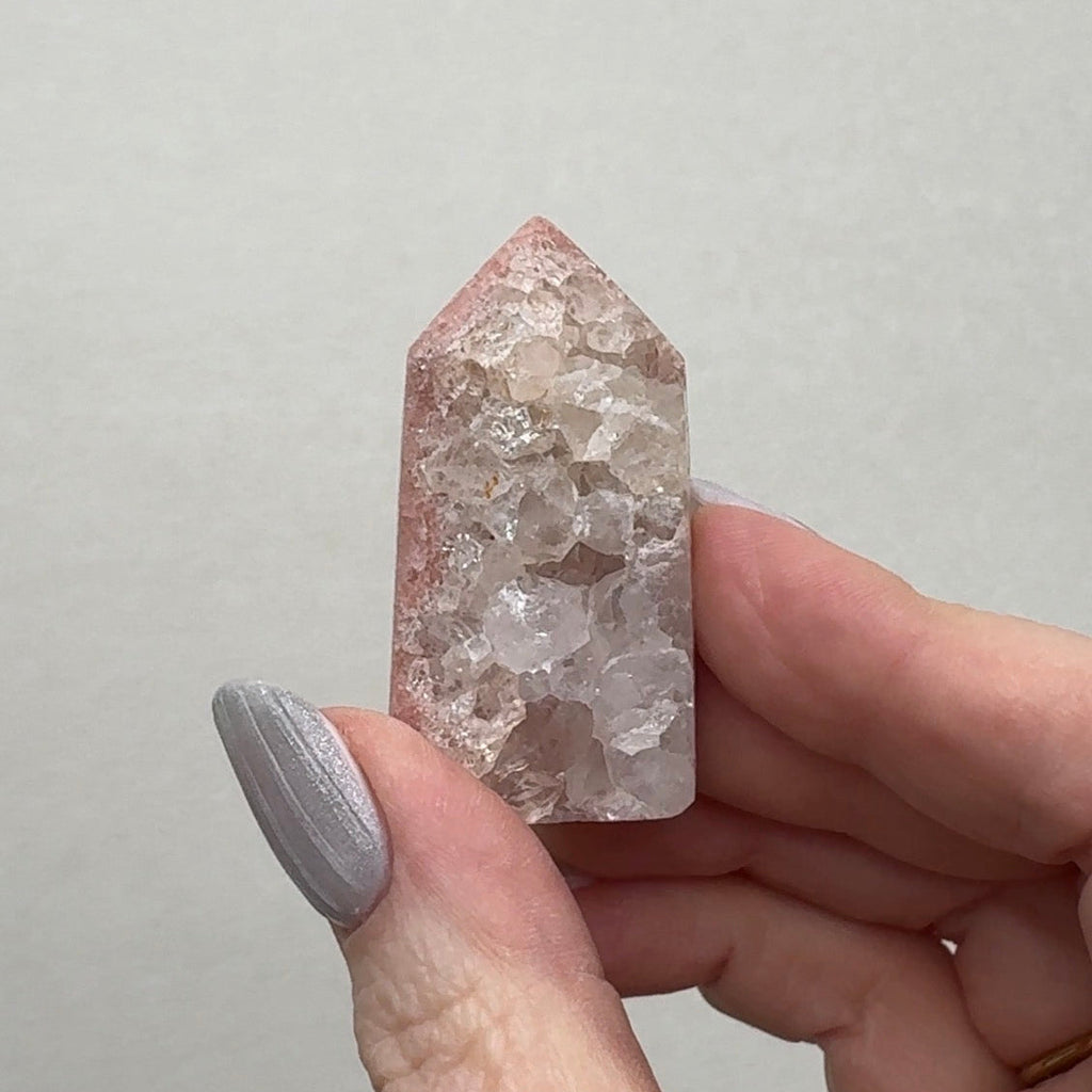High Quality Druzy Pink Amethyst Tower