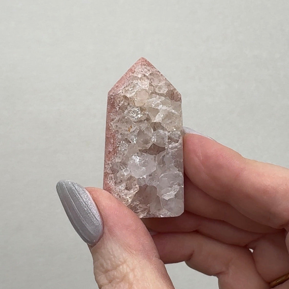 High Quality Druzy Pink Amethyst Tower