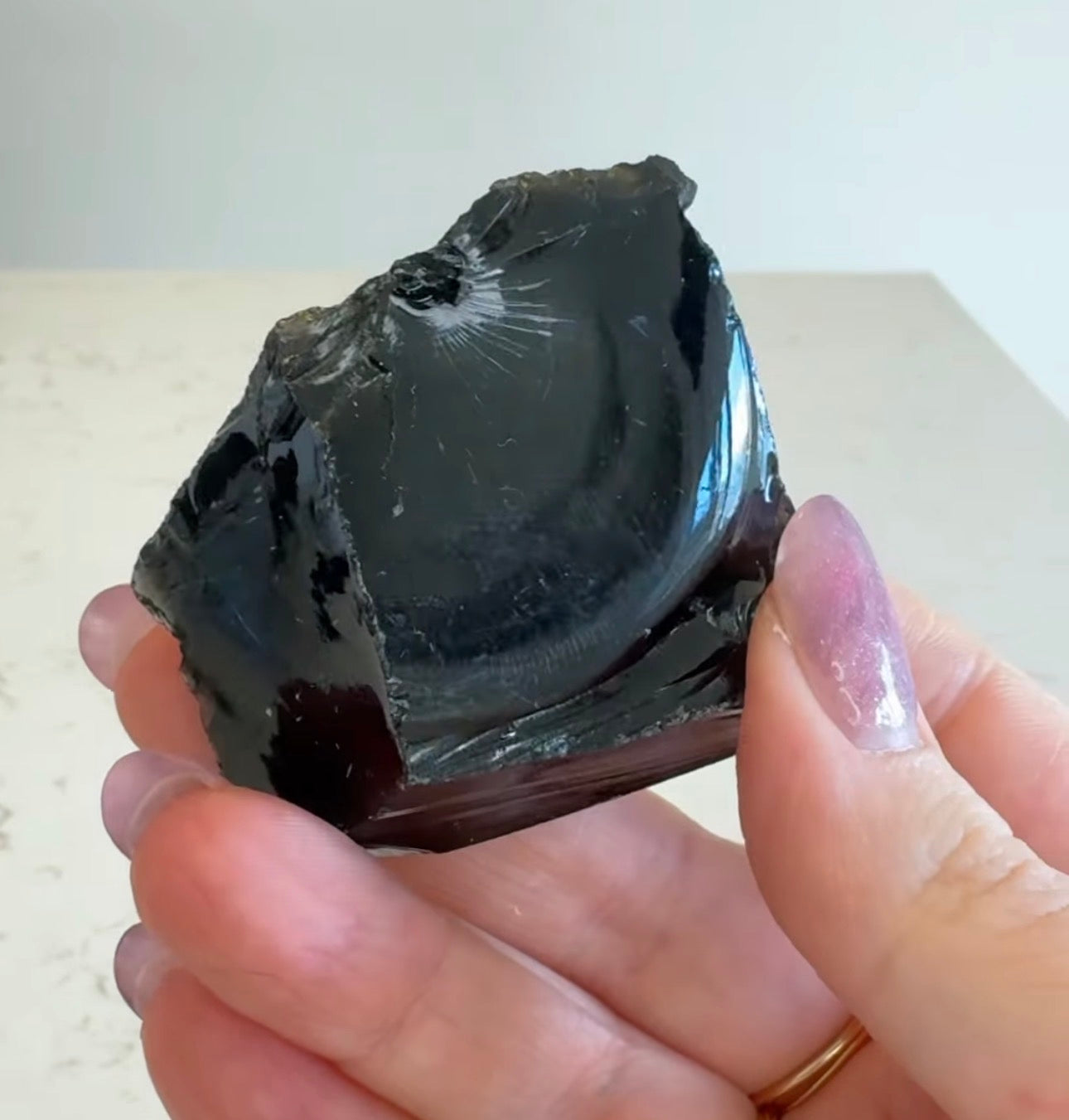 Raw Black Obsidian