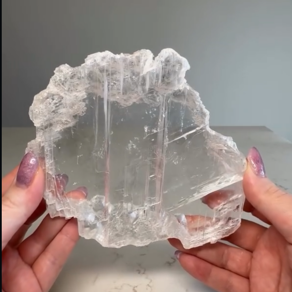 Clear Selenite Slab