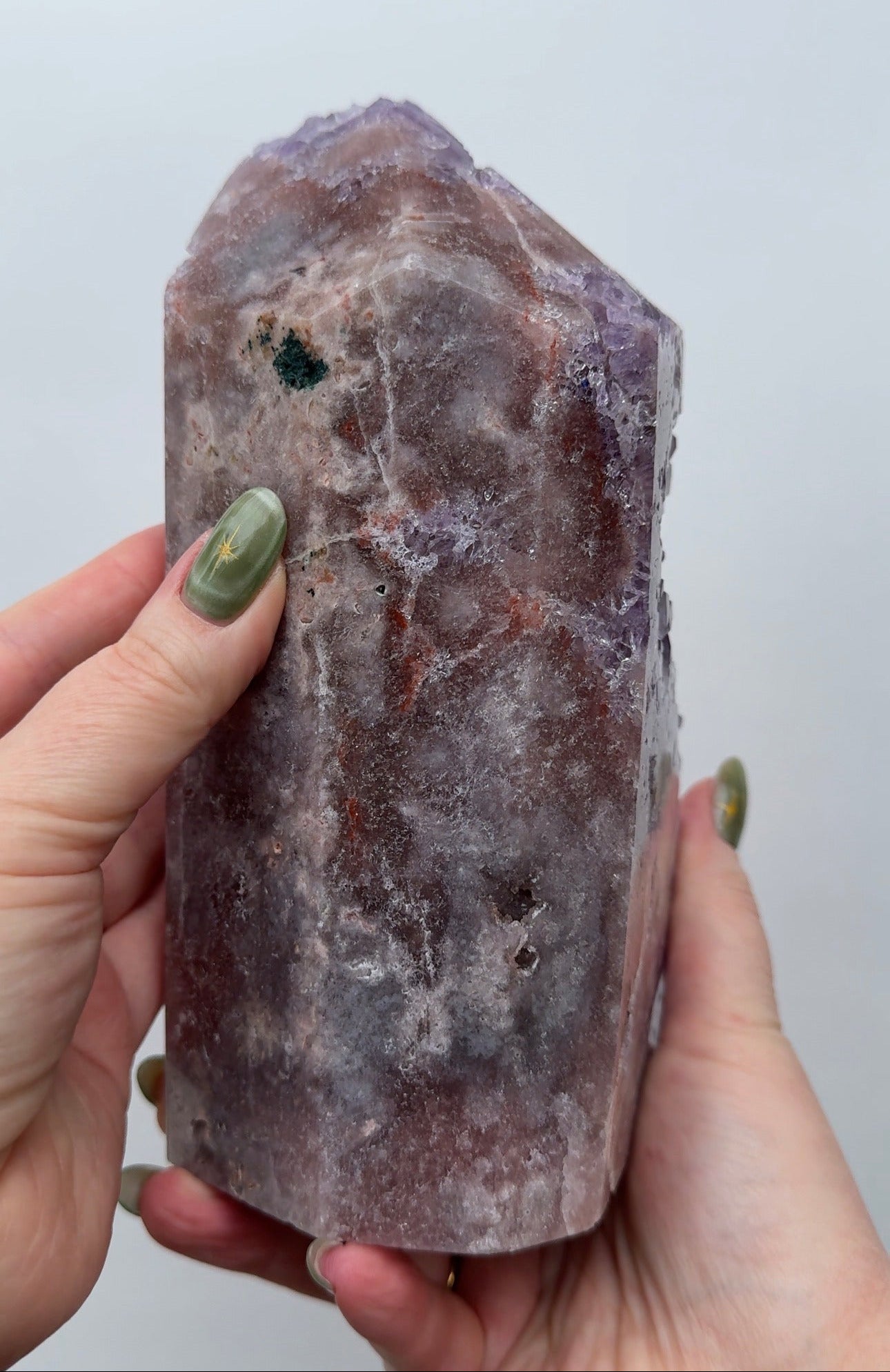 XL High Quality Druzy Pink Amethyst Tower