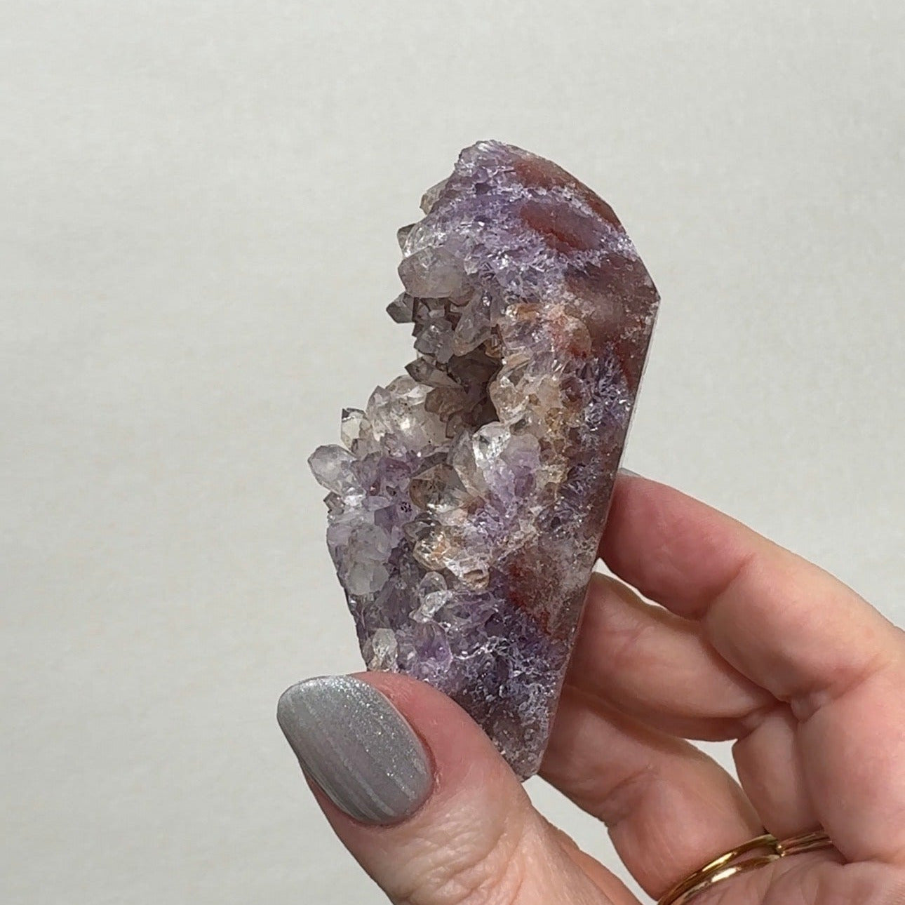 High Quality Druzy Pink Amethyst Tower