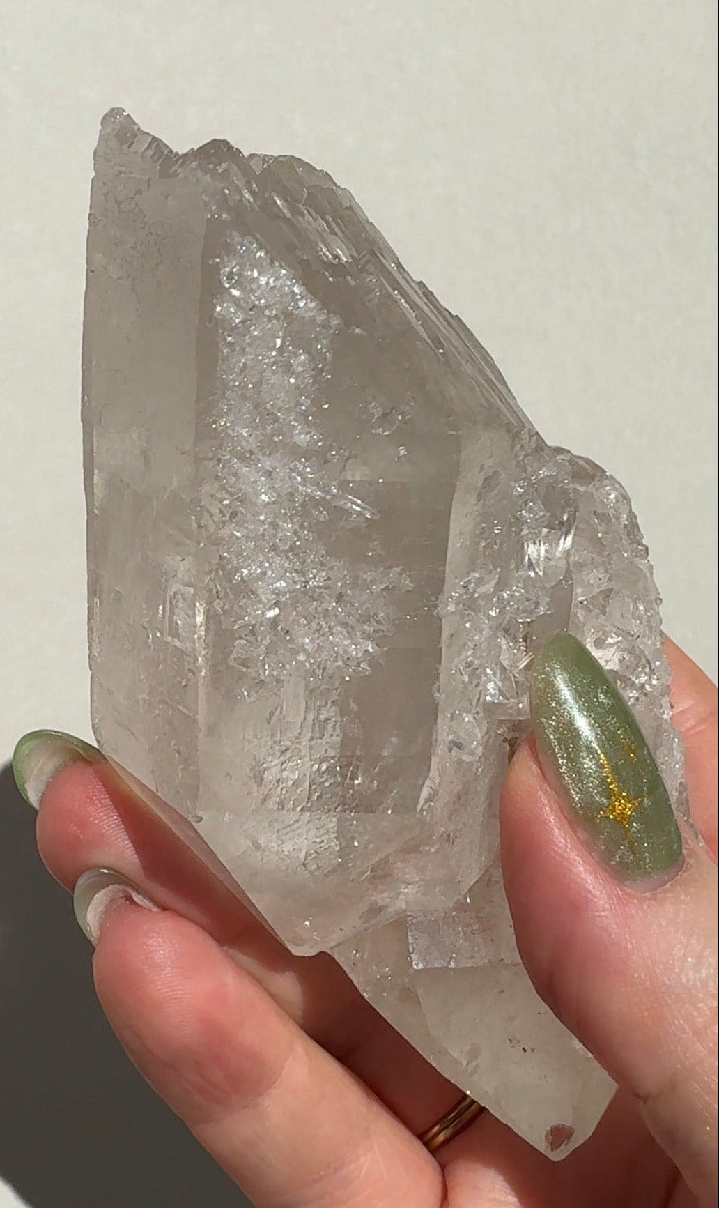 Quartz Cluster with Sugar Druzy