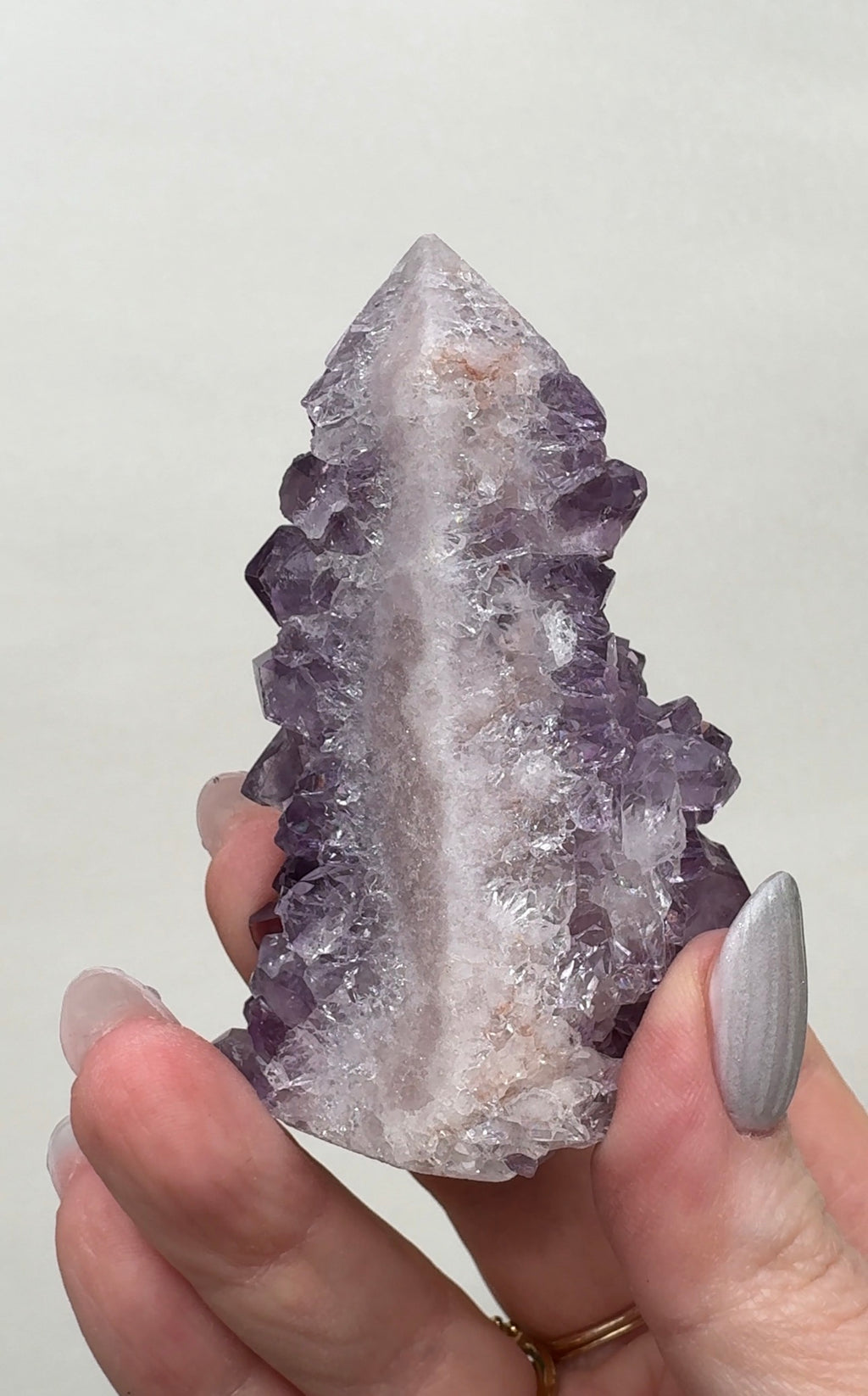 High Quality Druzy Pink Amethyst Tower