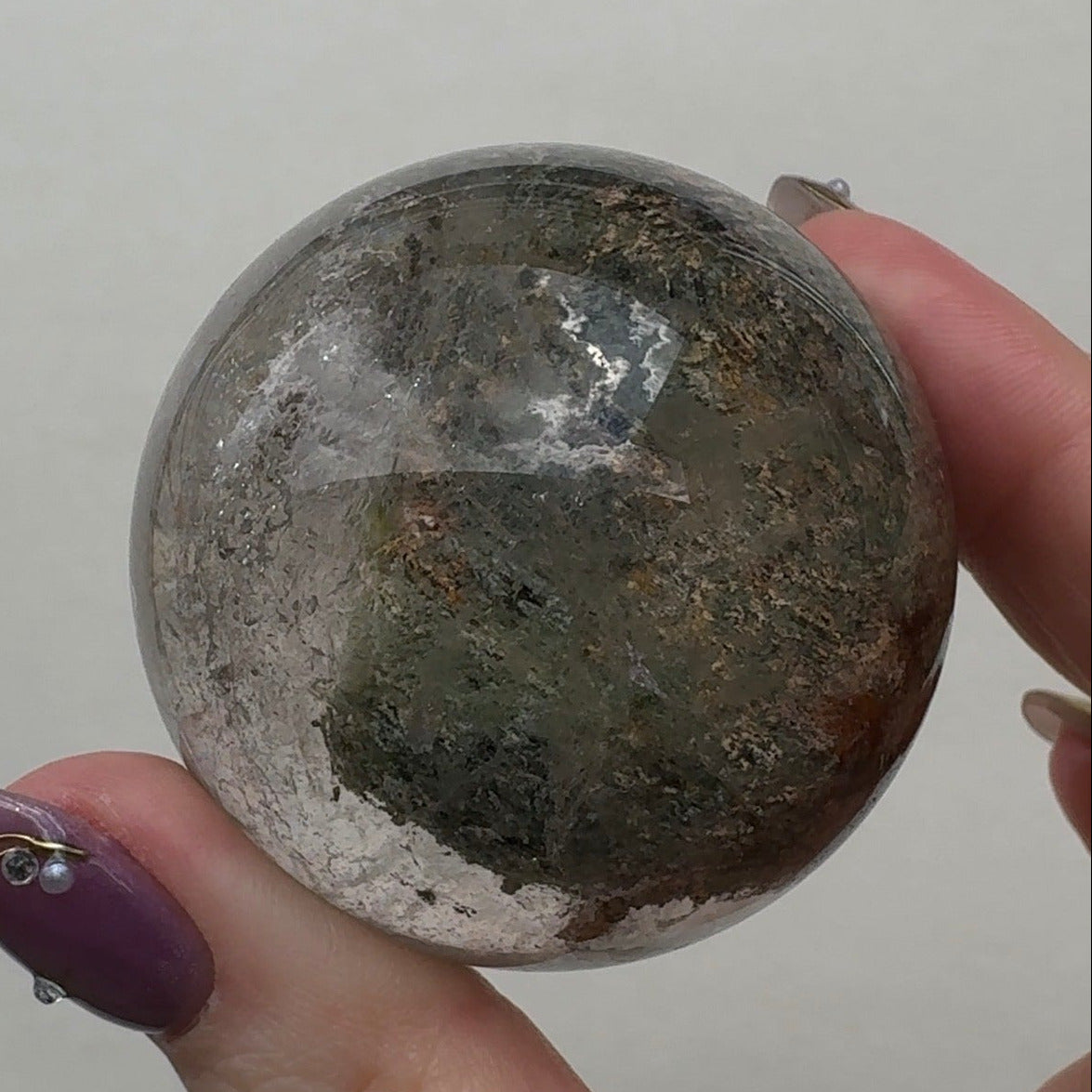 Lodolite Quartz Sphere | C